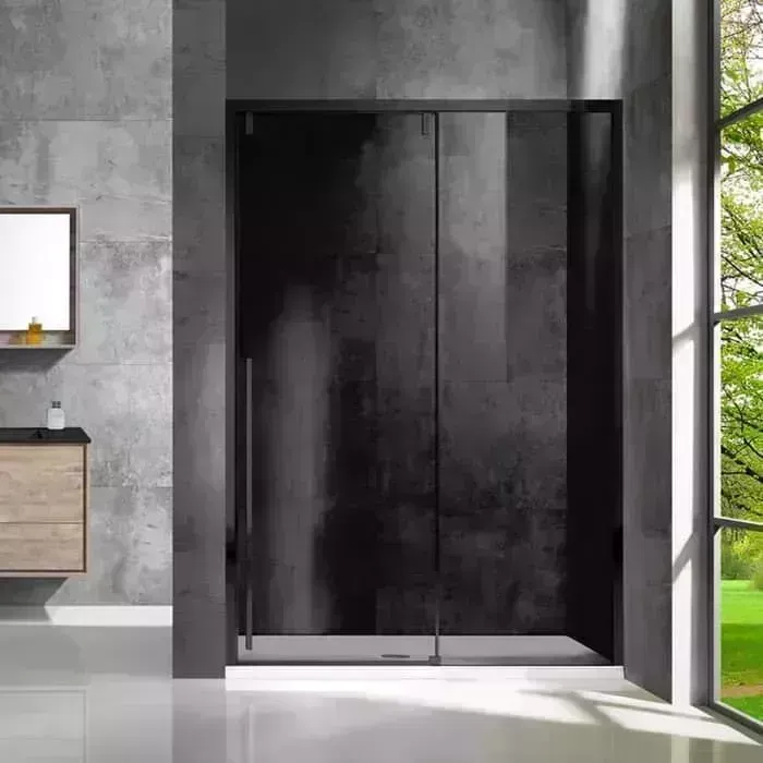 Душевая дверь Vincea Lugano VDS-1L-1 120x195 тонированная, черная (VDS-1L120CGB-1)