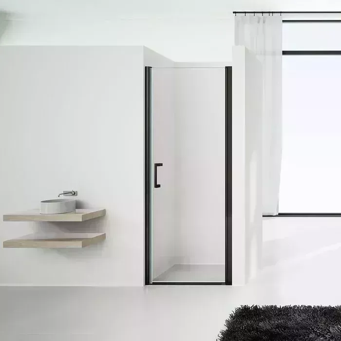 Душевая дверь Vincea Orta VPP-1O 90x190 прозрачная, черная (VPP-1O900CLB)