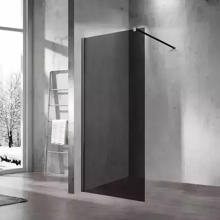 Душевой уголок Vincea Walk-In VSW-1H 100х120х200 профиль черный матовый, стекло тонированное (VSW-1H100CGB)
