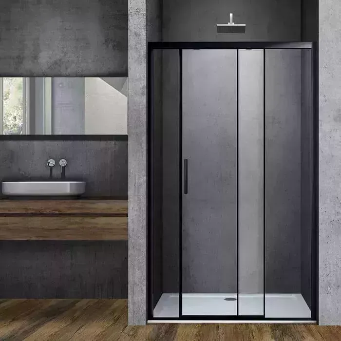 Боковая стенка Vincea Soft VSG-3SO 90х195 прозрачная, черный (VSG-3SO900CLB)