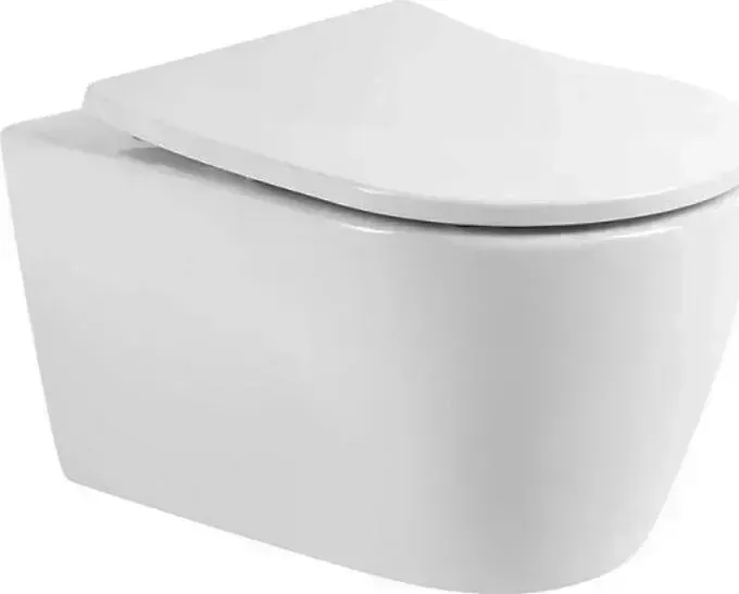 Унитаз подвесной BELBANGO Marino тонкое сиденье микролифт (BB105CHR, BB2031SC)