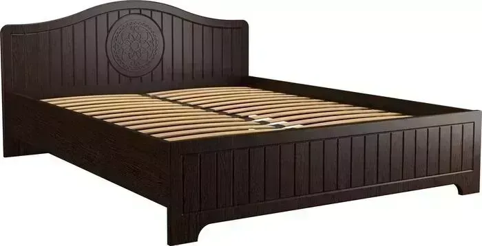 Кровать COMPASS с ламелями и опорами Монблан МБ-603К 190x160 орех шоколадный