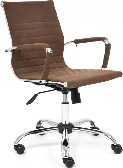 Кресло офисное TetChair Urban-low флок, коричневый 6