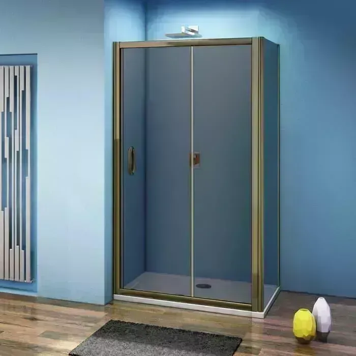 Душевой уголок Good Door Jazz WTW+SP 140x80 тонированный, бронза