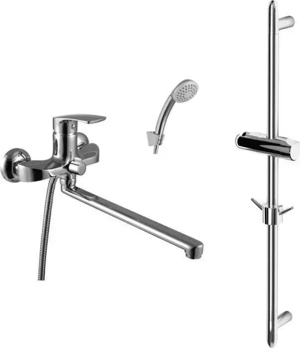 Смеситель для ванны LEMARK Plus Shape с душем, хром (LM1751C, LM8063C)