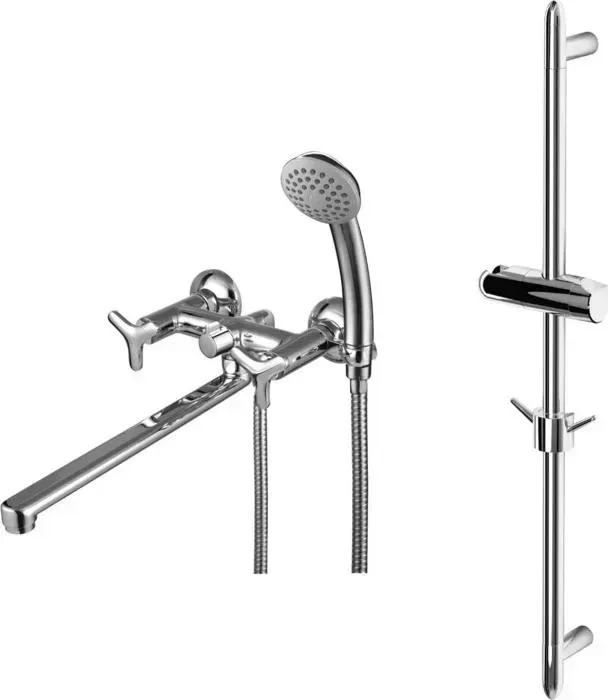 Смеситель для ванны LEMARK Plus Spirit с душем, хром (LM1951C, LM8063C)