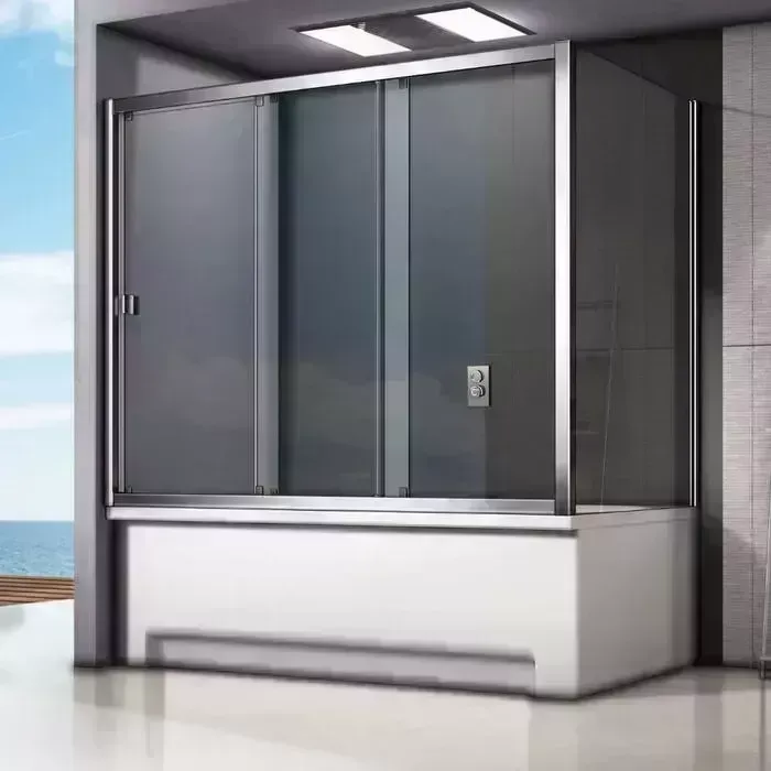 Шторка для ванны Good Door Screen WTW+SP 160х70х140 прозрачная, хром