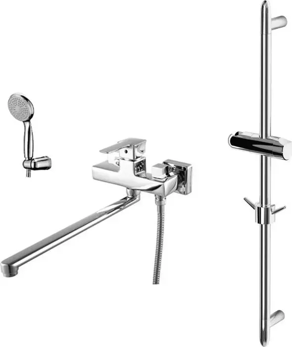 Смеситель для ванны LEMARK Basis с душем, хром (LM3617C, LM8063C)
