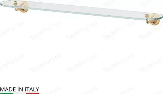 Полка 3SC стеклянная 80 см Stilmar матовое золото (STI 316)