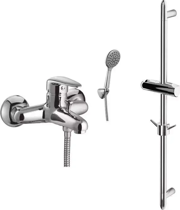 Смеситель для ванны LEMARK Omega с душем, хром (LM3110C, LM8063C)
