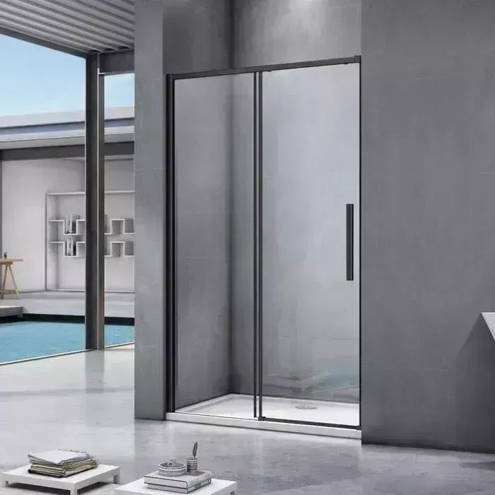 Душевая дверь Good Door Idea WTW 130х195 прозрачная, черный (WTW-130-C-B)
