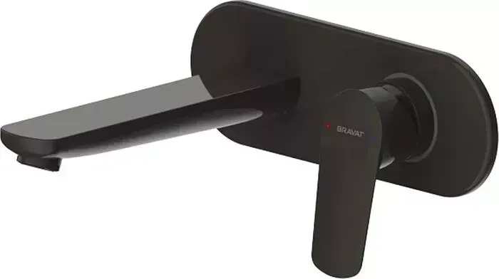 Смеситель для раковины Bravat Rhein внешняя часть D968K-ENG, черный матовый (P8429564BW-ENG)