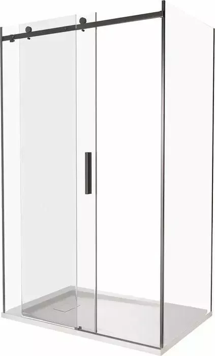 Душевой уголок Good Door Galaxy WTW+SP 140x90 с поддоном, прозрачный, черный