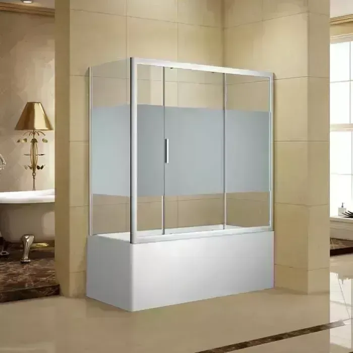 Шторка для ванны AQUANET Practic 170x75 шелкография, хром