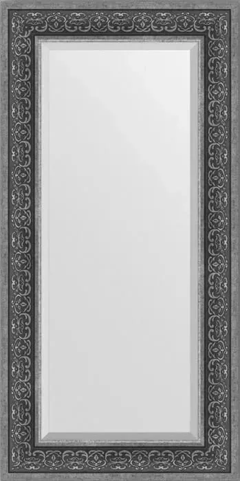 Зеркало Evoform с фацетом в багетной раме Exclusive 69x159 см, вензель серебряный 101 мм (BY 3579)