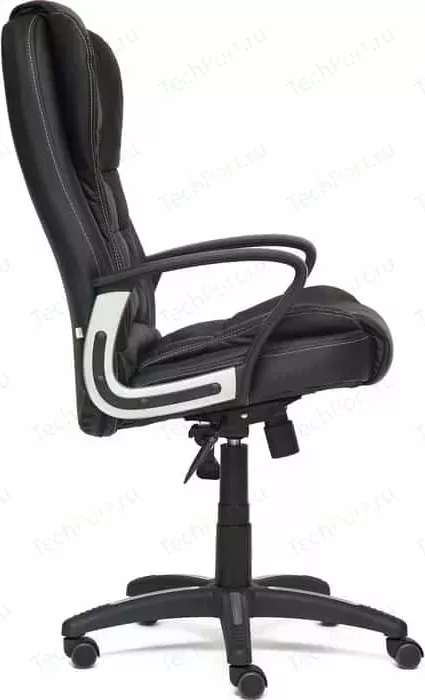 Фото №2 Кресло офисное TetChair BARON кож/зам черный/черный перфорированный 36-6/36-6/06