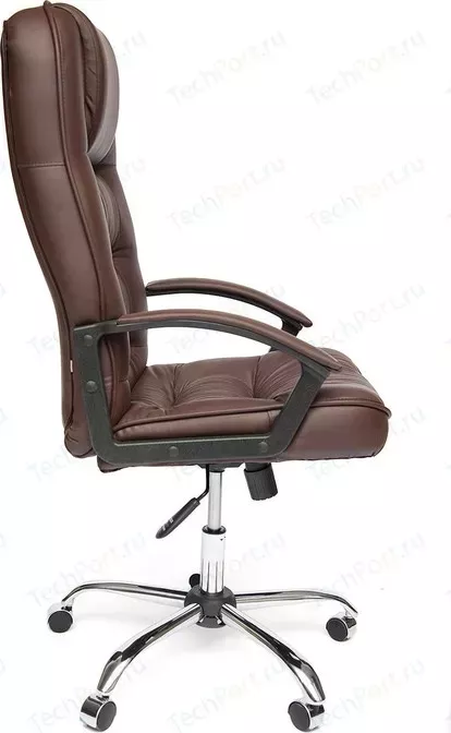 Фото №0 Кресло офисное TetChair СН9944 хром кож/зам коричневый