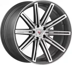 Диск автомобильный VISSOL F-006 8.5X19/5X108 ET35 D72.6 BLACK MACHINED WITH DARK TINT