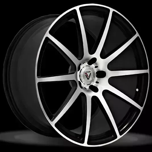 Диск автомобильный VISSOL F-190 11.5X21/5X120 ET26 D74.1 MATTE-BLACK-WITH-MATTE-POLISHED
