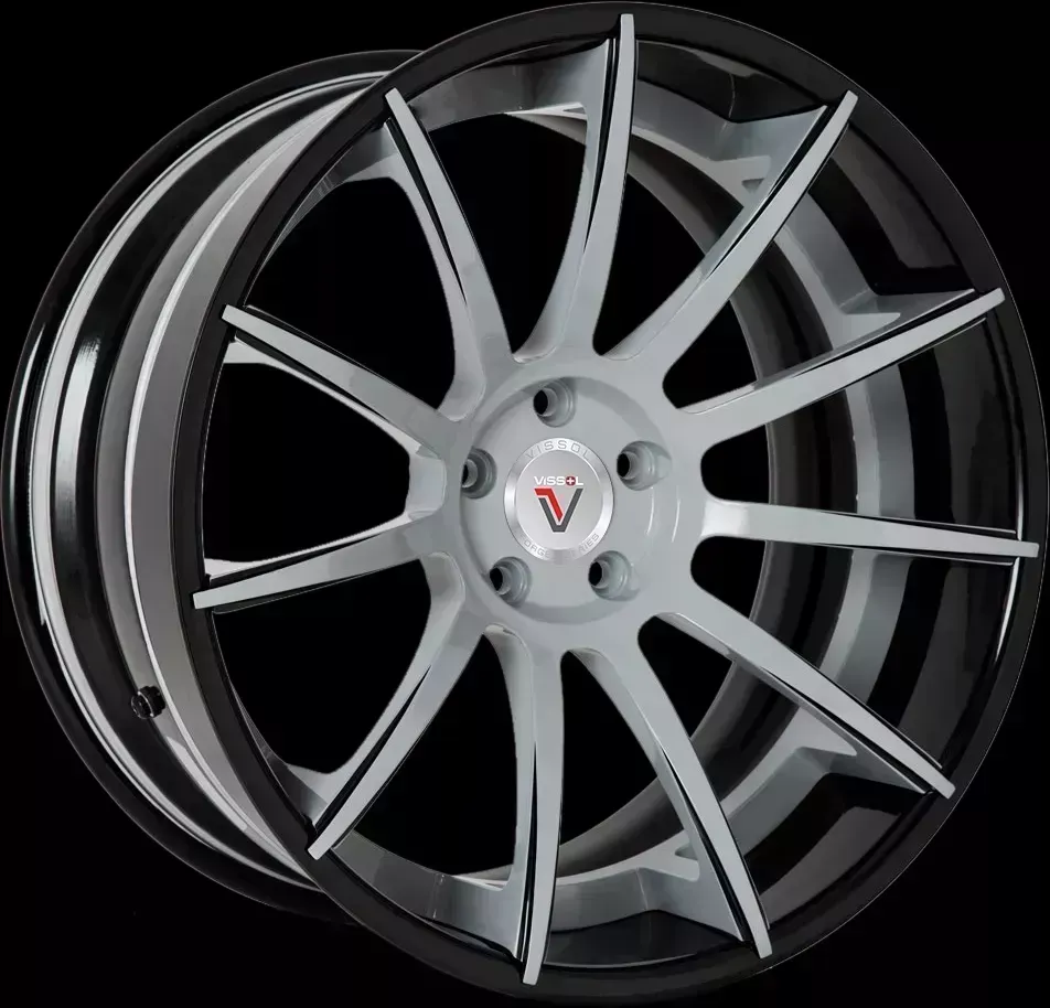 Диск автомобильный VISSOL F-190 10.5X22/5X120 ET38 D74.1 BLACK-WITH-MACHINED-FACE