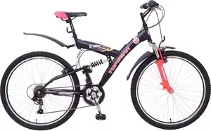 Велосипед TOP GEAR 26" Neon 220, 18 скоростей, матовые цвета черный/красный (ВН26414)