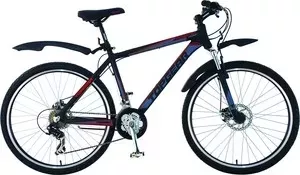 Велосипед TOP GEAR 26" Forester 415AL, 21 скорость, черный/красный (ВН26356)