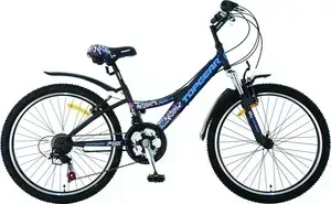 Велосипед TOP GEAR 24" Mystic 210, 18 скоростей, черный (ВН24087)