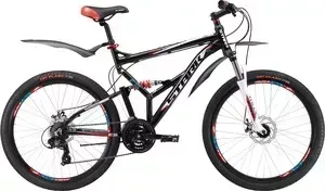 Велосипед STARK Jumper 26.2 FS D черно-красный 18"
