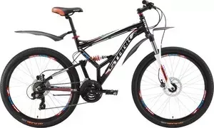 Велосипед STARK Jumper 26.2 FS HD черно-красный 18"