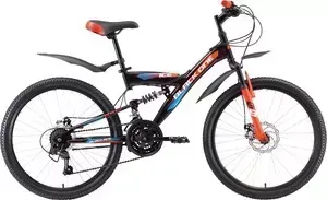 Велосипед BLACK ONE Ice FS 24 D чёрный- красный- синий