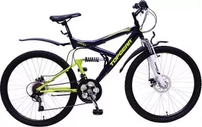 Велосипед TOP GEAR 26" 4REST 225, 18 скоростей, черный/зеленый/белый (ВН26428)