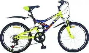 Велосипед 2-х колесный TOP GEAR 20" Hooligan 220, 6 скоростей, желтый, (ВН20066) 20&#039;&#039; 220 6 скоростей желтый
