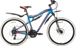 Велосипед STARK 18 Voxter 26.4 FS D голубой- оранжевый- чёрный 18"