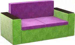 Детский диван АртМебель Арси микровельвет фиолетово-зеленый