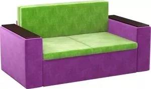 Детский диван АртМебель Арси микровельвет зелено-фиолетовый