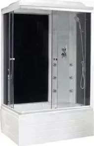 Душевая кабина Royal Bath 100х80х217 стекло правая черное/прозрачное (RB8100BP3-BT-R)