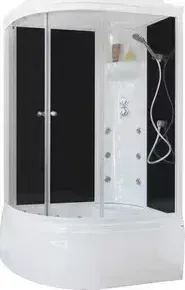 Душевая кабина Royal Bath 120х80х217 стекло черное/прозрачное правая (RB8120BK3-BT-R)