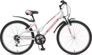 Велосипед TOP GEAR 26" Style 110, 18 скоростей, белый/розовый (ВН26384)