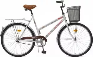 Велосипед TOP GEAR 26" Park 50, 1 скоростей белый/коричневый, стальная корзина, звонок (ВН26245К)