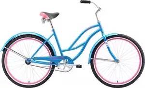 Велосипед BLACK ONE Flora 26 голубой- розовый- белый 18"