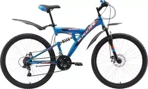 Велосипед BLACK ONE Flash FS 26 D голубой- чёрный- оранжевый 16"