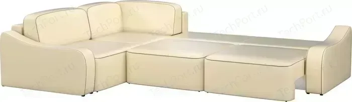 Диван угловой АртМебель Триумф Long эко-кожа бежевый левый угол