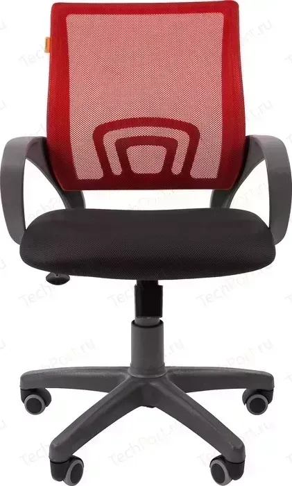 Кресло офисное CHAIRMAN   696 серый пластик TW-12/TW-69 красный