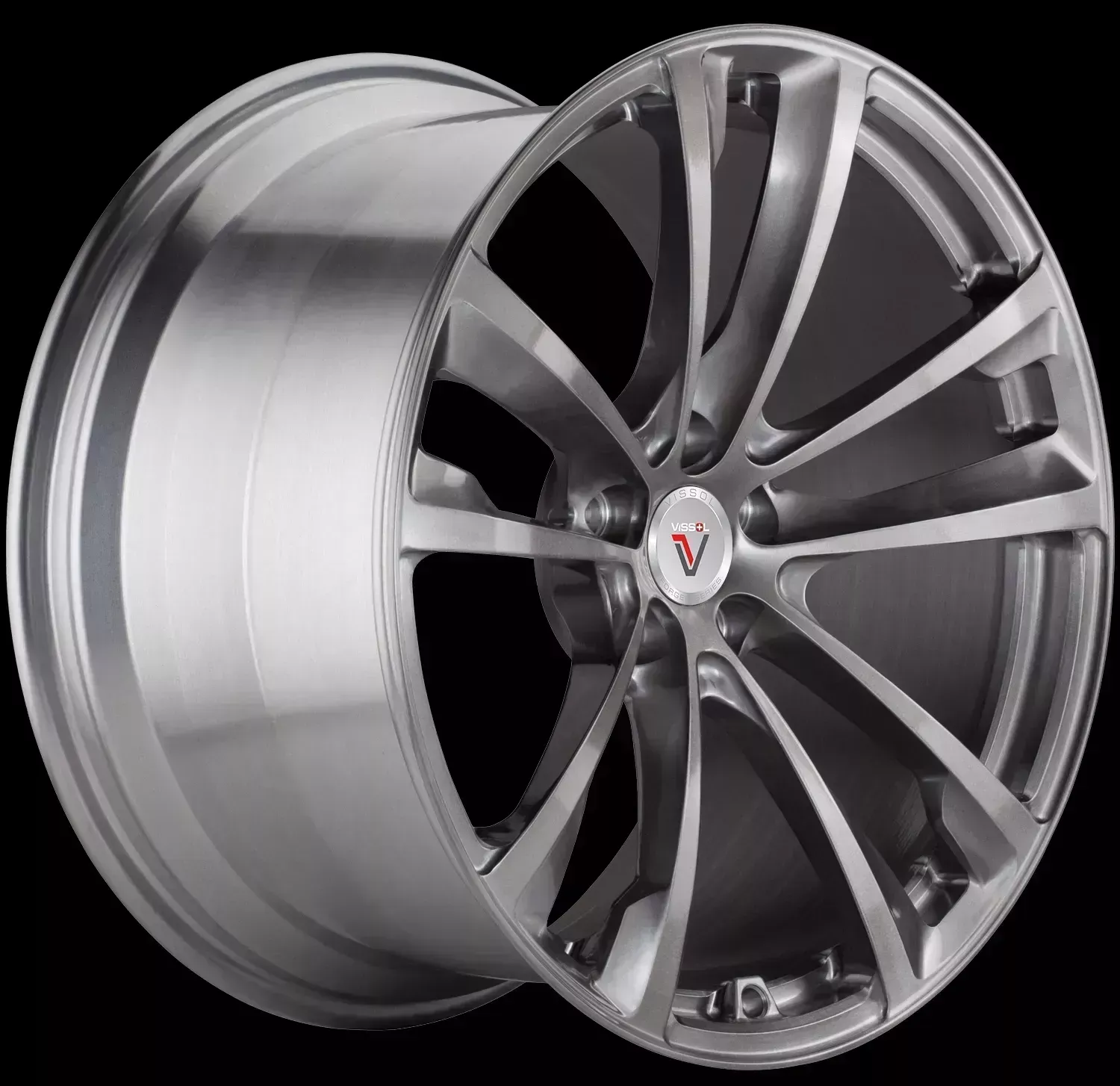 Диск автомобильный VISSOL F-681 10X19/5X114.3 ET38 D73.1 GLOSS-GRAPHITE