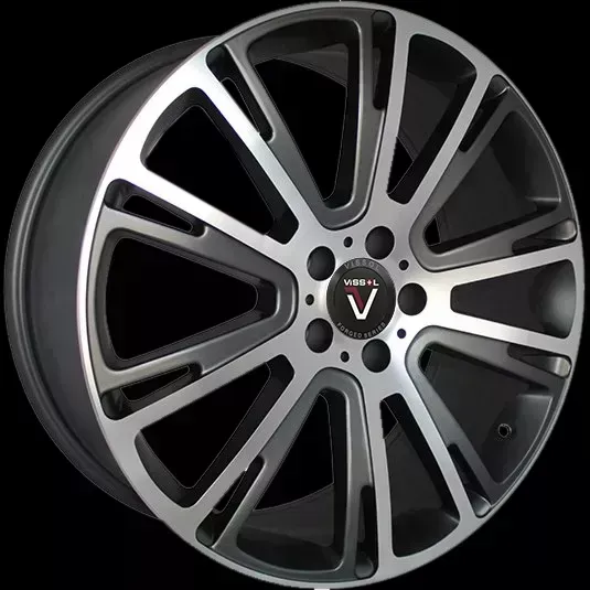 Диск автомобильный VISSOL F-765 8.5X20/5X112 ET29 D66.6 MATTE-GRAPHITE-WITH-MATTE-POLISHED
