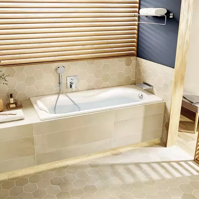 Фото №4 Чугунная ванна ROCA Malibu 170х75 с противоскользящим покрытием, без отверстий для ручек (230960000)