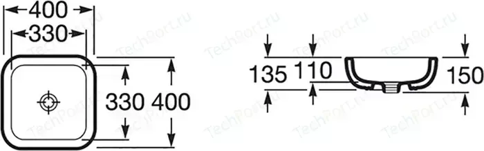 Раковина ROCA Khroma 40х40 см (327654000)