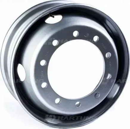 Диск автомобильный HARTUNG (518) Колесо дисковое 7.5X22.5 10/335 ET148 D281 SILVER