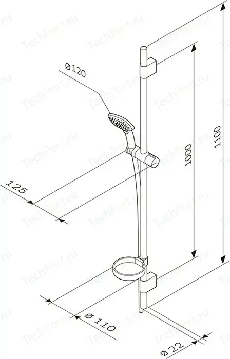 Душевой гарнитур Am.Pm Sensation (F0130000)