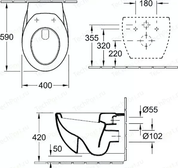 Унитаз подвесной Villeroy Boch Aveo plus альпин (6612 10R1)